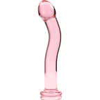 NEBULA SERIES BY IBIZA - MODEL 18 DILDO BOROSILICATE GLASS PINK 18.5 CM -O- 3.5 CM
