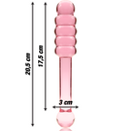 NEBULA-SERIEN FRA IBIZA - MODEL 20 DILDO BOROSILIKATGLAS PINK 20,5 CM -O- 3 CM