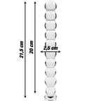 NEBULA-SERIEN FRA IBIZA - MODEL 22 DILDO BOROSILIKATGLAS KLAR 21,5 CM -O- 2,5 CM