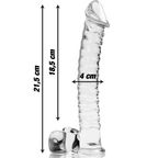 NEBULA-SERIEN FRA IBIZA - MODEL 23 DILDO BOROSILIKATGLAS KLAR 21,5 CM -O- 4 CM