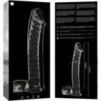 NEBULA-SERIEN FRA IBIZA - MODEL 23 DILDO BOROSILIKATGLAS KLAR 21,5 CM -O- 4 CM