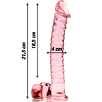 NEBULA-SERIEN FRA IBIZA - MODEL 23 DILDO BOROSILIKATGLAS PINK 21,5 CM -O- 4 CM