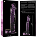 NEBULA-SERIEN FRA IBIZA - MODEL 23 DILDO BOROSILIKATGLAS PINK 21,5 CM -O- 4 CM