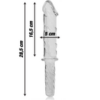 NEBULA-SERIEN FRA IBIZA - MODEL 24 DILDO BOROSILIKATGLAS KLAR 28,5 CM -O- 5 CM
