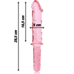 NEBULA SERIES BY IBIZA - MODEL 24 DILDO BOROSILICATE GLASS PINK 28.5 CM -O- 5 CM