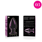 NEBULA-SERIEN AF IBIZA - MODEL 3 ANALPLUG BOROSILIKATGLAS PINK 11 CM -O- 5 CM