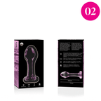NEBULA-SERIEN AF IBIZA - MODEL 2 ANALPLUG BOROSILIKATGLAS PINK 11 CM -O- 3,5 CM