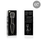 NEBULA-SERIEN FRÅ IBIZA - MODEL 7 ANALPLUG BOROSILIKATGLAS KLAR 13,5 CM -O- 3 CM