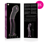 NEBULA SERIES BY IBIZA - MODEL 18 DILDO BOROSILICATE GLASS PINK 18.5 CM -O- 3.5 CM