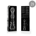NEBULA-SERIEN FRA IBIZA - MODEL 21 DILDO BOROSILIKATGLAS KLAR 20,5 CM -O- 3,5 CM