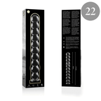 NEBULA-SERIEN FRA IBIZA - MODEL 22 DILDO BOROSILIKATGLAS KLAR 21,5 CM -O- 2,5 CM