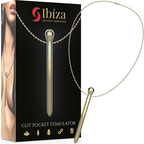 IBIZA - KLITOR LOMME STIMULERING HALSKÆDE USB OPLADDER 12 VIBRATIONS TILSTANDE GYLDEN 12,2 X 1,5