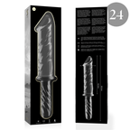 NEBULA-SERIEN FRA IBIZA - MODEL 24 DILDO BOROSILIKATGLAS KLAR 28,5 CM -O- 5 CM