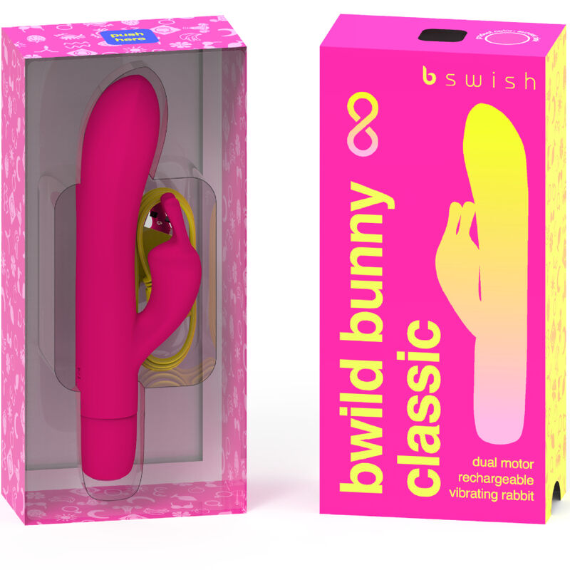 B SWISH - BWILD BUNNY INFINITE KLASSISK GENOPLADELIG VIBRATOR PINK SILIKONE