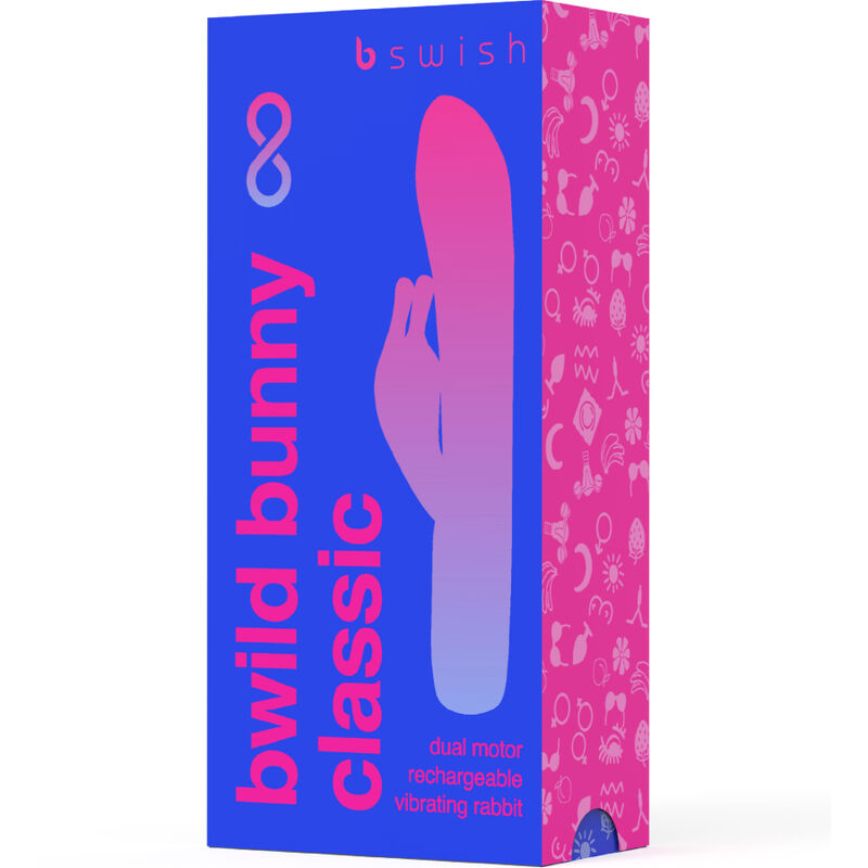 B SWISH - BWILD BUNNY INFINITE KLASSISK GENOPLADELIG VIBRATOR BLÅ SILIKONE