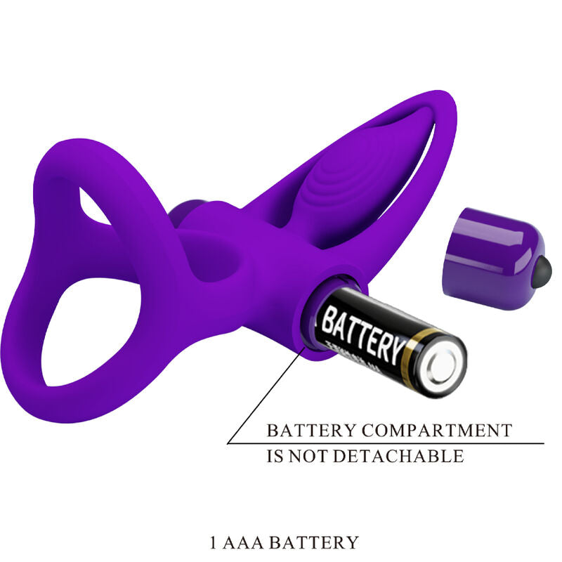 PRETTY LOVE - VIBRATORRING 10 VIBRATIONER VIOLET SILIKONE
