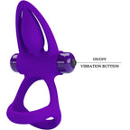 PRETTY LOVE - VIBRATORRING 10 VIBRATIONER VIOLET SILIKONE