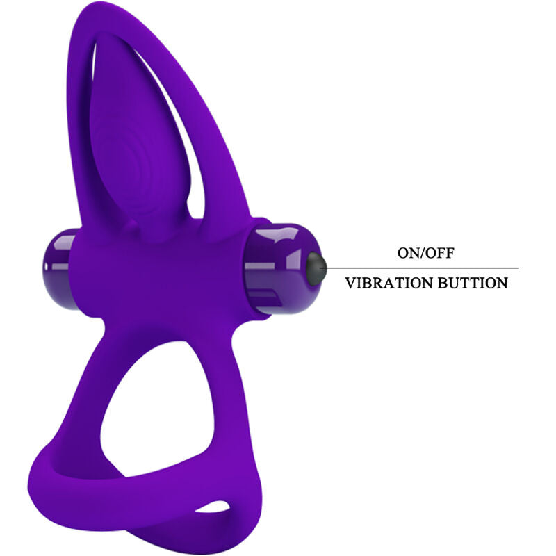 PRETTY LOVE - VIBRATORRING 10 VIBRATIONER VIOLET SILIKONE