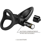 PRETTY LOVE - VIBRERINGSRING 10 VIBRATIONER SORT SILIKONE