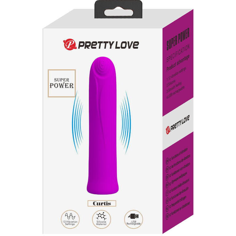 PRETTY LOVE - CURTIS MINI SUPER POWER VIBRATOR 12 VIOLETTE SILIKONEVIBRATIONER