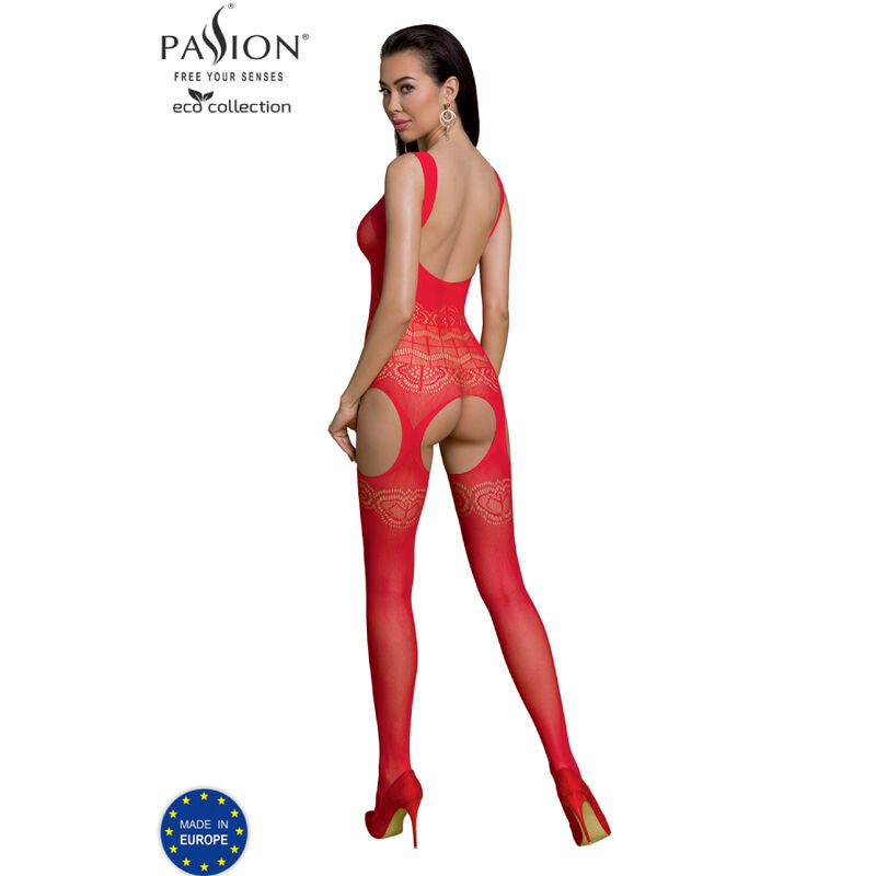 PASSION - ECO COLLECTION BODYSTOCKING ECO BS005 RØD