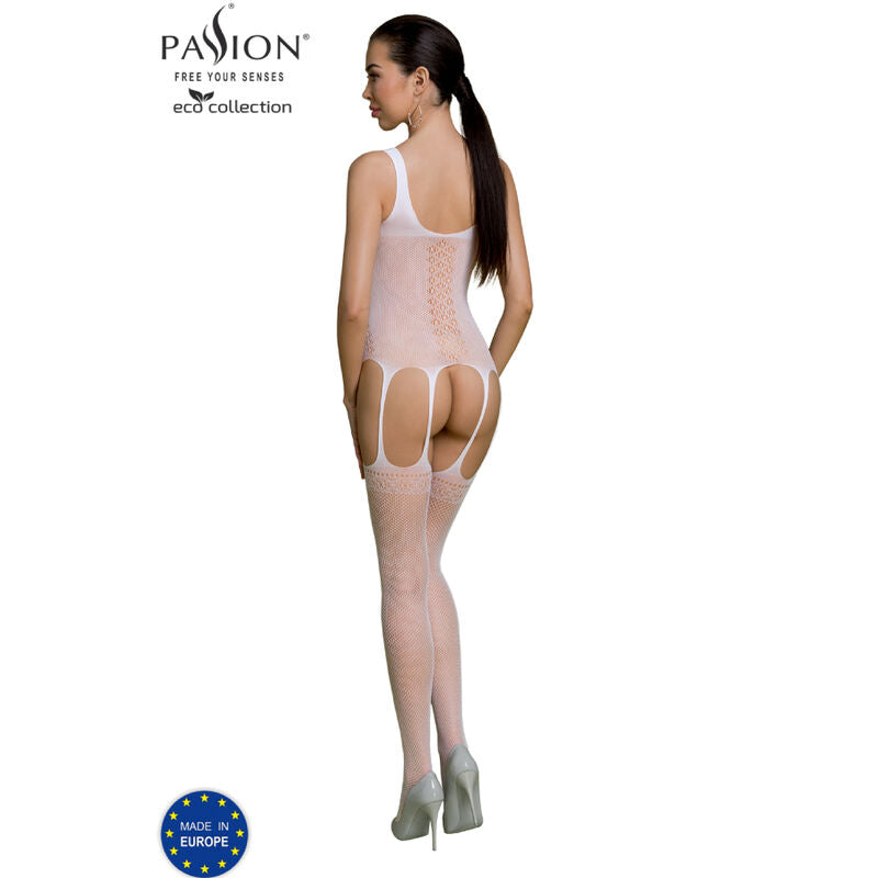 PASSION - ECO KOLLEKTION BODYSTOCKING ECO BS007 HVID