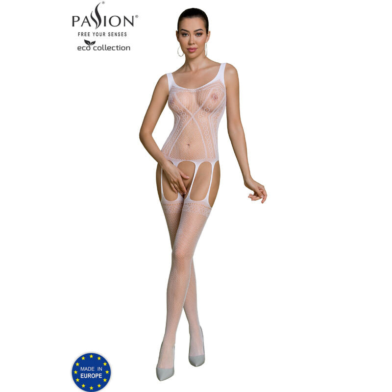 PASSION - ECO KOLLEKTION BODYSTOCKING ECO BS007 HVID