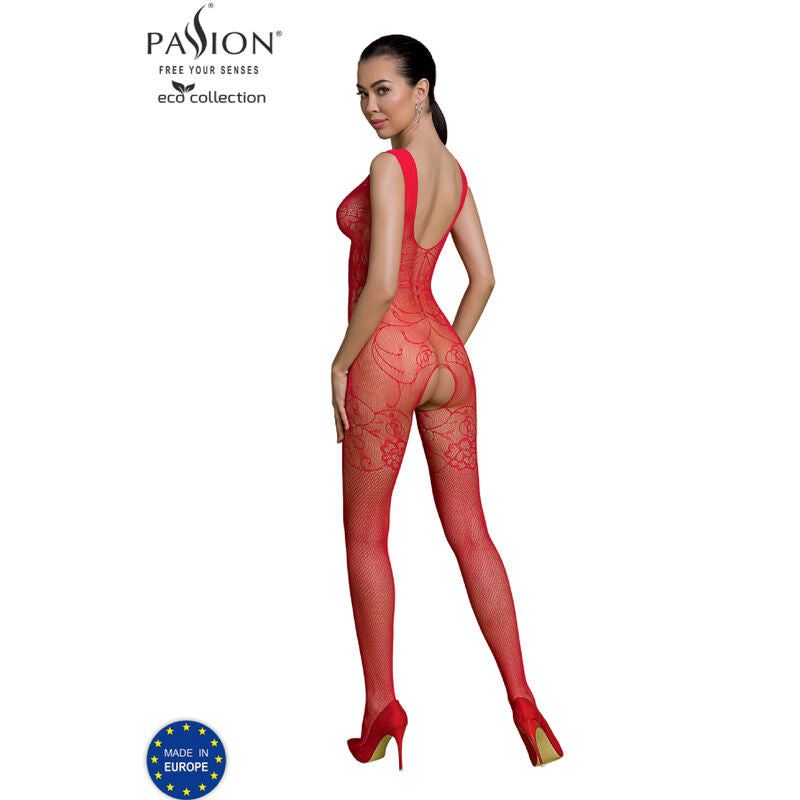 PASSION - ECO COLLECTION BODYSTOCKING ECO BS012 RØD