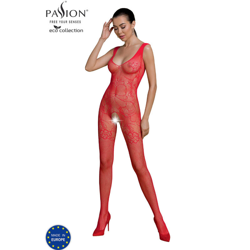 PASSION - ECO COLLECTION BODYSTOCKING ECO BS012 RØD