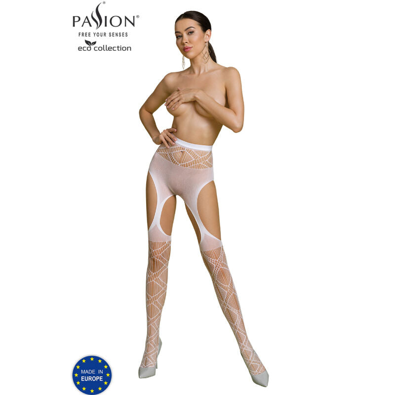 PASSION - ECO KOLLEKTION BODYSTOCKING ECO S005 HVID