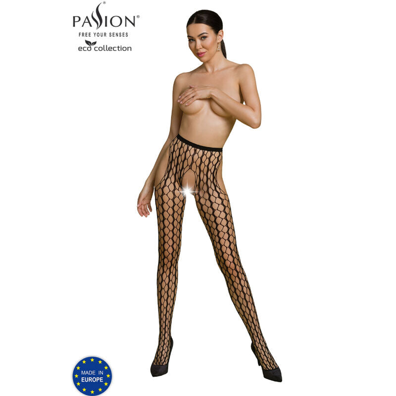 PASSION - ECO KOLLEKTION BODYSTOCKING ECO S007 SORT