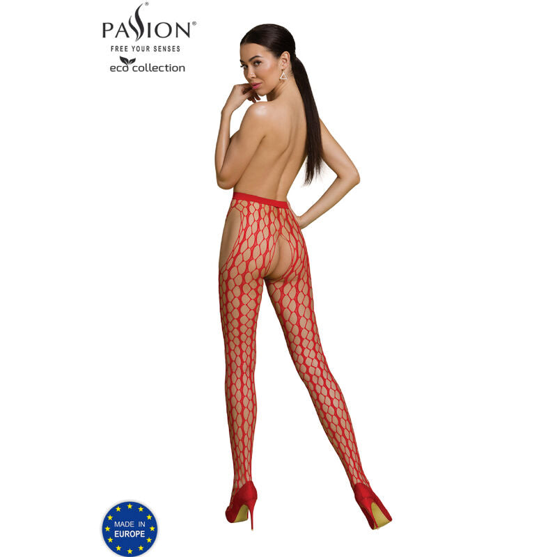 PASSION - ECO COLLECTION BODYSTOCKING ECO S007 RØD