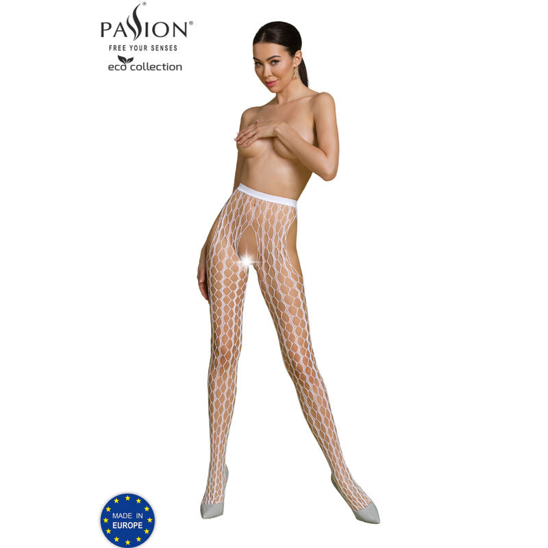 PASSION - ECO KOLLEKTION BODYSTOCKING ECO S007 HVID