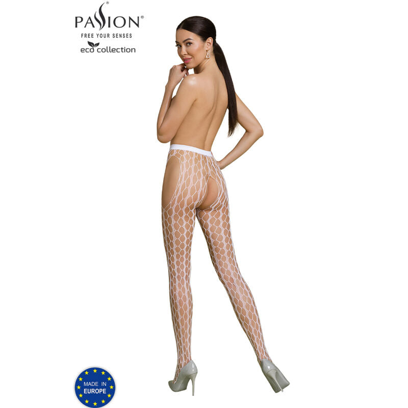 PASSION - ECO KOLLEKTION BODYSTOCKING ECO S007 HVID