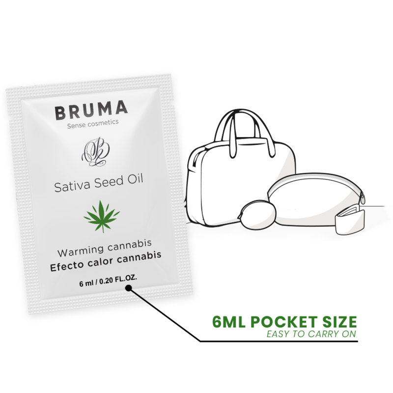 BRUMA - SATIVA FRØOLIE GLIDENDE GEL VARMENDE CANNABISSMAG 6 ML