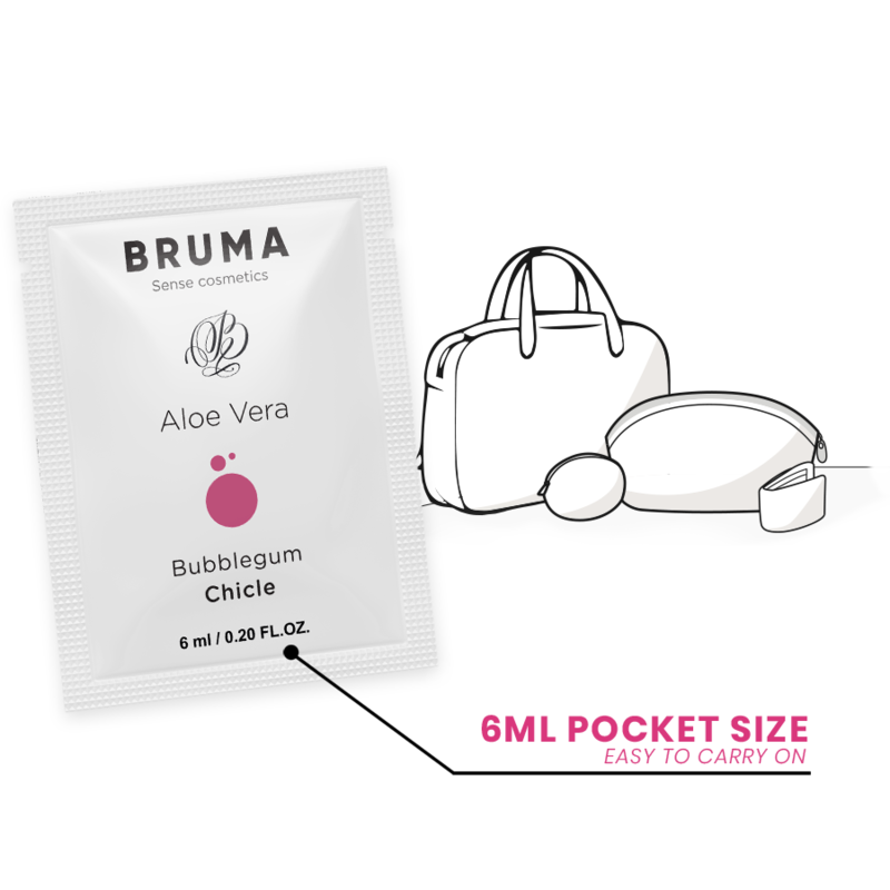 BRUMA - ALOE VERA GLIDENDE GEL MED TYGGEGUMMISMAG 6 ML