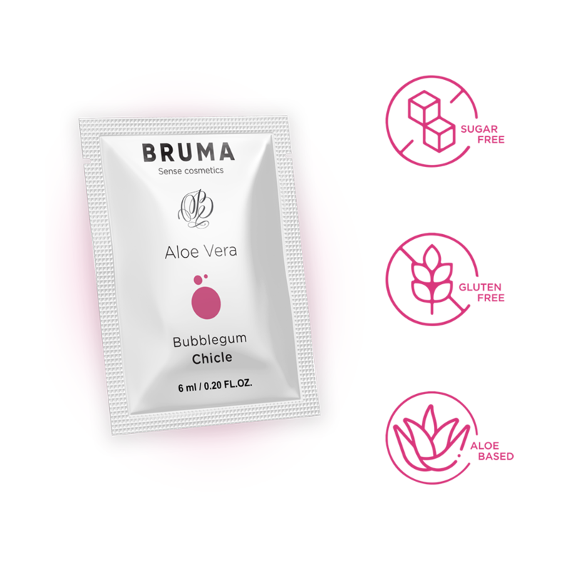 BRUMA - ALOE VERA GLIDENDE GEL MED TYGGEGUMMISMAG 6 ML