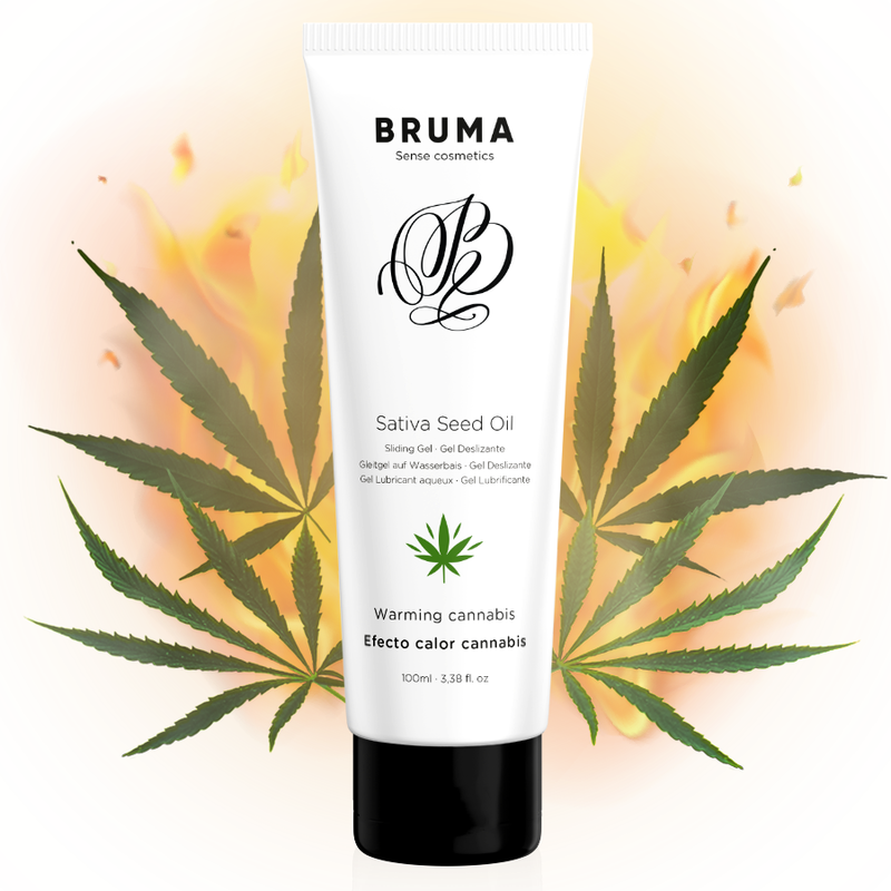BRUMA - SATIVA FRØOLIE GLIDENDE GEL VARMENDE CANNABISSMAG 100 ML