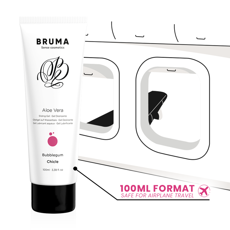 BRUMA - ALOE VERA GLIDNINGSGEL MED TYGGEGUMMISMAG 100 ML
