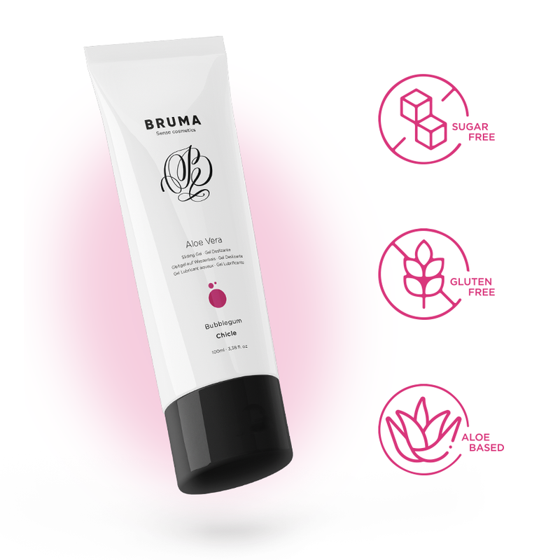 BRUMA - ALOE VERA GLIDNINGSGEL MED TYGGEGUMMISMAG 100 ML