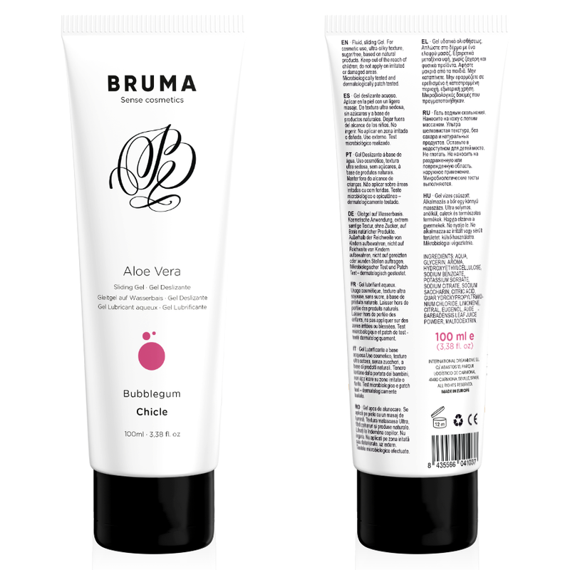 BRUMA - ALOE VERA GLIDNINGSGEL MED TYGGEGUMMISMAG 100 ML