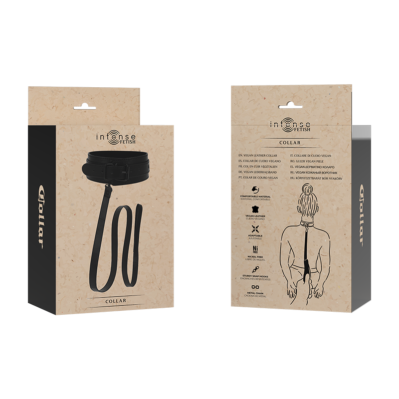 INTENS - FETISH VEGANSK LÆDERHALSVÆRK