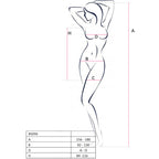 PASSION - BS096 SORT BODYSTOCKING ÉN STØRRELSE