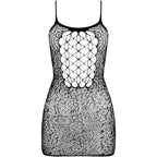 PASSION - BS096 SORT BODYSTOCKING ÉN STØRRELSE