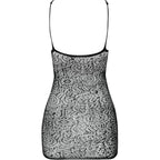 PASSION - BS096 SORT BODYSTOCKING ÉN STØRRELSE
