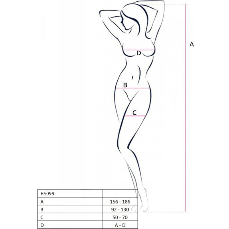 PASSION - BS099 RØD BODYSTOCKING ÉN STØRRELSE