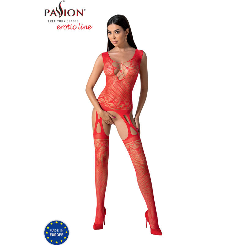 PASSION - BS099 RØD BODYSTOCKING ÉN STØRRELSE