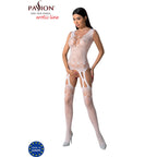 PASSION - BS099 HVID BODYSTOCKING ÉN STØRRELSE