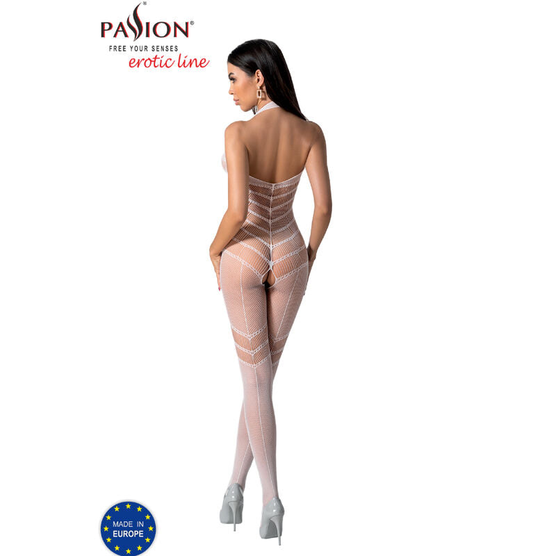 PASSION - BS100 HVID BODYSTOCKING ÉN STØRRELSE