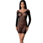 PASSION - BS101 BODYSTOCKING SORT ÉN STØRRELSE